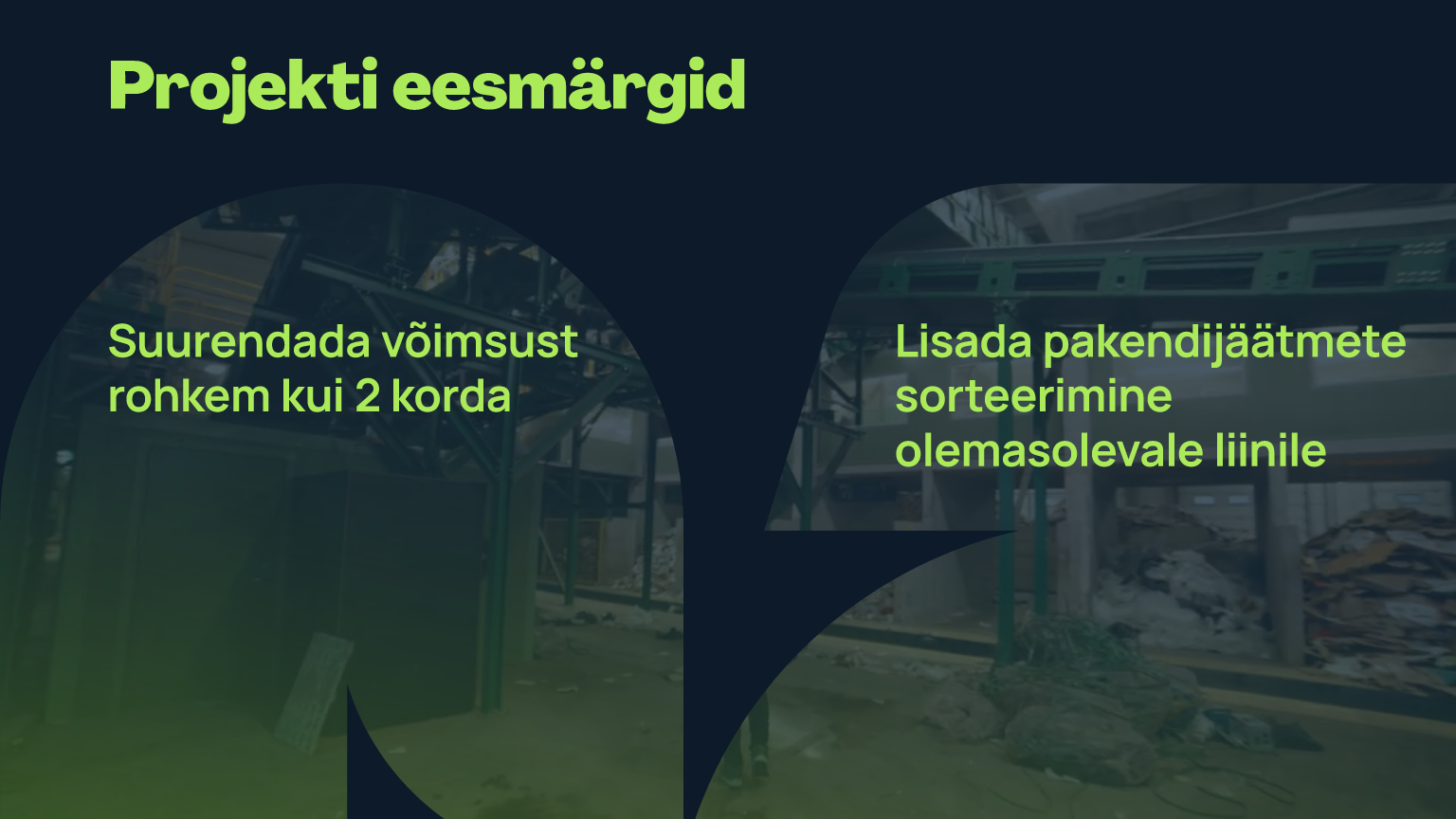 Ragn-Sells plasti- ja paberijäätmete liini projekti eesmärgid